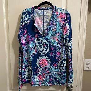 Lilly Pulitzer 1/4 zip shirt/jacket XL